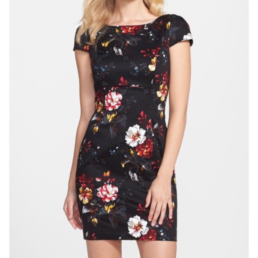 French connection gardini sheath floral dress